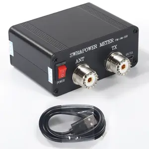 SWR-120 1.8MHz-50MHz短波SWRパワーメーターFM-AM-SSB、OLEDディスプレイ定在波メーター付き