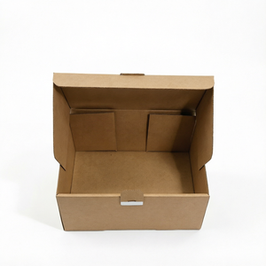Sac à main en carton ondulé brun recyclable, personnalisé, imprimé UV quadricolore, pliable, écologique, haut de gamme, petit carton d'expédition - Product Image 1
