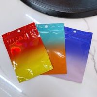 Bolsas láser de plástico Mylar impresas personalizadas, bolsas a prueba de olores, cremallera, almacenamiento resellable, embalaje holográfico