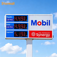 Letrero de Precio para Gasolinera Exterior, Letrero LED Digital de Alta Iluminación para Precios de Gasolina, Letrero Publicitario de Precio con Pantalla Simple/Doble