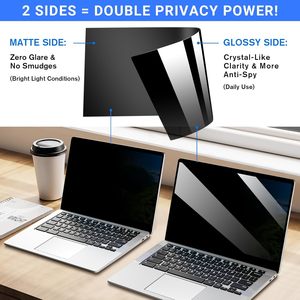 Protector de Pantalla de Privacidad para Computadora de <span class=keywords><strong>13</strong></span> y <span class=keywords><strong>13</strong></span>.3 Pulgadas, Película de Protección Ocular Antideslumbrante, Filtro de Privacidad para Monitor de Computadora con Protección Contra la Luz Azul - Product Image 4
