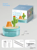 Mini humidificateur USB portable pour plantes d'intérieur avec diffuseur d'aromathérapie, en plastique, capacité 320 ml, silencieux (<36 dB), pour la maison et le bureau