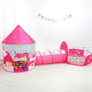Tienda de campaña 3 en 1 para niños, PISCINA DE BOLAS, juguetes con túnel para gatear, tiendas <span class=keywords><strong>tipi</strong></span> plegables portátiles para niños, juego para interiores y exteriores - Product Image 6