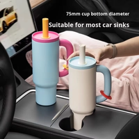 Gobelet isotherme de voiture 40oz avec poignée, en acier inoxydable 304, isolation sous vide, grande capacité, isolation thermique 6-12 heures, pour boissons glacées