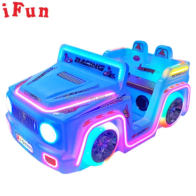 Kleurrijke Led Light Bubble Walking Ritten Amusement Kiddie Auto Met Batterij Outdoor Park Ritten
