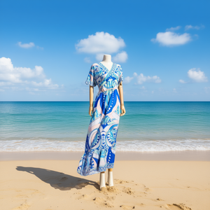 Buonic Abito copricostume estivo da donna, tunica casual per costumi da bagno, 135 cm, colori misti - Product Image 2