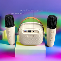 Mini micrófono de Karaoke portátil Audio integrado máquina de Karaoke para cantar en casa altavoz inalámbrico BT para exteriores con micrófono