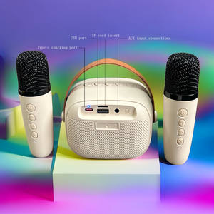 Mini Portable Karaoké Microphone Audio intégré Accueil chant Karaoké Machine Sans Fil BT Haut-Parleur Extérieur Avec Microphone - Product Image 4