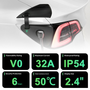 เครื่องชาร์จรถยนต์ไฟฟ้าแบบพกพา 7kW 32A รุ่นใหม่ ชาร์จเร็ว สำหรับ <span class=keywords><strong>Model</strong></span> <span class=keywords><strong>3</strong></span> Y S X ระดับ 2 สถานีชาร์จ AC มาตรฐาน IP66 ปลั๊ก NEMA 14-50 ควบคุมผ่านแอป - Product Image 6
