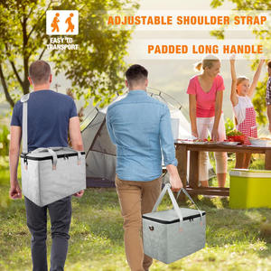 Factory Direct DuPont/<b>Tyvek</b> Durable Eco-Friendly Foldable Insulated Bag with Zipper Closure Large Capacity for BBQ Food Storage - Product Image 5