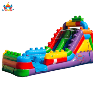 Parcours d'obstacles gonflable coloré 15x3m avec blocs géants en PVC de 0,55 mm, garantie 3 ans, logo personnalisé - Product Image 2