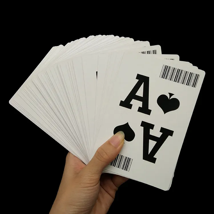 Jumbo Index Barcode Spielkarten Poker für Online Casino Custom mit Logo