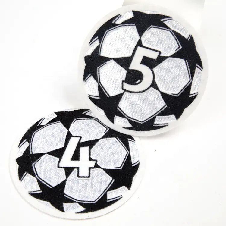 Sıcak satış özel 3d futbol spor logosu ısı transferi rozetleri akın Tatami arka plan yamalar T shirt için