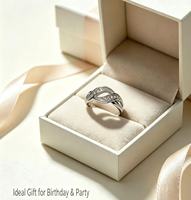 Bague en zircon plaqué platine, micro-pavée, bijoux minimalistes