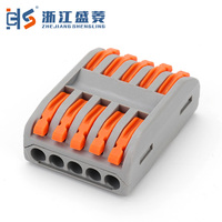CZLS -222 Blocs de bornes de connexion de fils lumineux à LED à 4 pôles de type ressort 2 en 2 32A 20-8 AWG Connexion à vis Utilisation industrielle