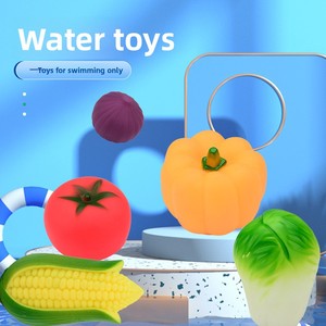 Bộ đồ chơi giáo dục trẻ em mô phỏng rau củ quả bằng nhựa vinyl, đồ chơi quầy hàng đường phố bằng nhựa dùng cho tắm và chơi nước - Product Image 2