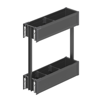 ARTSTEEL Panier coulissant moderne durable à fixation latérale, compatible avec les armoires étroites de 200 mm, système de rangement pour cuisine et maison