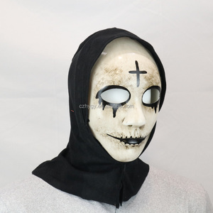 Mặt nạ hề hề sát nhân nữ tu kinh dị Halloween điên rồ có mũ trùm đầu, phong cách đáng sợ, dùng cho cosplay, đám cưới và tiệc theo chủ đề Burning Man - Product Image 5