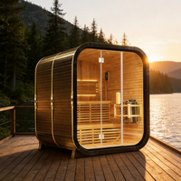 Sauna finlandais haut de gamme pour l'extérieur, 4 à 6 personnes, kit spa complet inclus, sauna familial, sauna à vapeur, détox et récupération musculaire