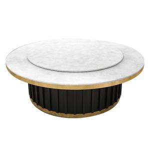 Mesa de olla caliente comercial con capacidad para 20 personas, mesa giratoria de placa de roca eléctrica para comedor de Hotel grande, silla de <span class=keywords><strong>Metal</strong></span> extensible - Product Image 5