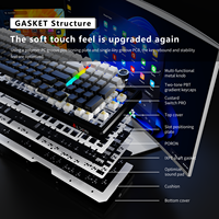 Clavier mécanique de bureau SK99W, 98 touches, échangeables à chaud, sans fil, trois modes, RGB, pour jeux, OEM ODM, interface Type-C