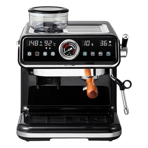 Espresso <b>Machine</b> Integrated Semi-automatic <b>Coffee</b> Retro Stainless Steel Maker Gauge Wand Italian Semi-automatic <b>Coffee</b> Maker - Product Image 1