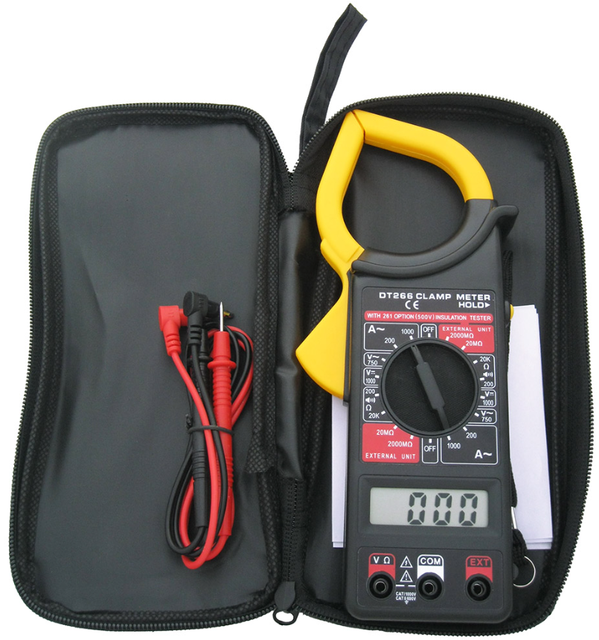 For PN200 Digital Clamp Meter Multimeter Ammeter 4000 Counts DC/AC 600A Current Voltage Tester Capacitance 4mF Resistance