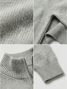 Nicest Quality Plain <b>Jersey</b> Knit Long Sleeve Full Zip 80% Ecovero Viscose 2O% Nylon 12GG Custom Mens <b>Cardigan</b> - Product Image 3