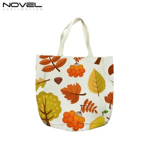 Large Size 48*38CM Cotton Linen <b>Handbag</b> Reusable Shopping Bag <b>Big</b> Capacity Sublimation Tote Bag - Product Image 6