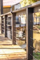 Balustrade en câble sur mesure pour villa, porche extérieur, fabriquée à l'usine de Foshan