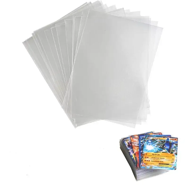 Rõ ràng Thẻ Tay Áo 66x91 Mét cho TCG giao dịch thẻ với kích thước tiêu chuẩn 100 cái/bộ