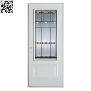 Grilles 9-Lite à bas prix entre les inserts en verre haut-porte en verre <span class=keywords><strong>d</strong></span>'entrée avant en acier - Product Image 4