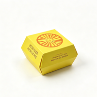 Boîtes d'emballage en papier pour hot-dogs, sushis, frites, ailes de poulet et burgers, série de boîtes jetables à emporter, gaufrage