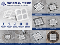 Pegatinas de filtro para desagüe de suelo, cubierta de malla de tamaño personalizado para ducha de baño y desagüe de lavabo