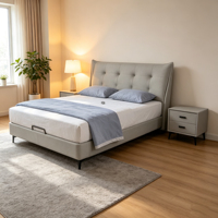 Kunstvolles Softbett Einzigartige Künstlerische Form Modernes Design Echtleder-Polsterung Verstellbarer Bettrahmen - Langlebig Umweltfreundlich Dekorativ