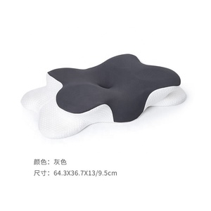 Almohada <span class=keywords><strong>cervical</strong></span> ortopédica terapéutica de espuma viscoelástica de rebote lento ergonómica personalizada, cojín de almohada de mariposa para dormir de lado - Product Image 6