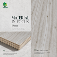 Contreplaqué plaqué chêne blanc Jinbase XT2238, qualité E0, 1220x2440mm, feuilles de placage de bois, panneaux de contreplaqué plaqué.