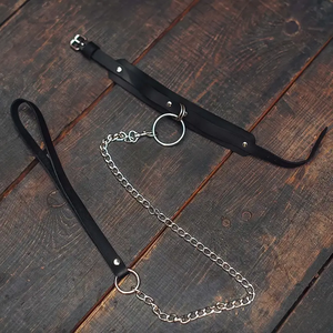Collier en cuir style punk Zesi pour femme, application SM, jouets gothiques pour esclaves, chaîne amovible durable, modèle YXQ 271 - Product Image 6