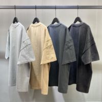T-shirt décontracté vintage pour usage quotidien, en coton doux et léger, effet délavé, vente en gros, tissu respirant, pour hommes