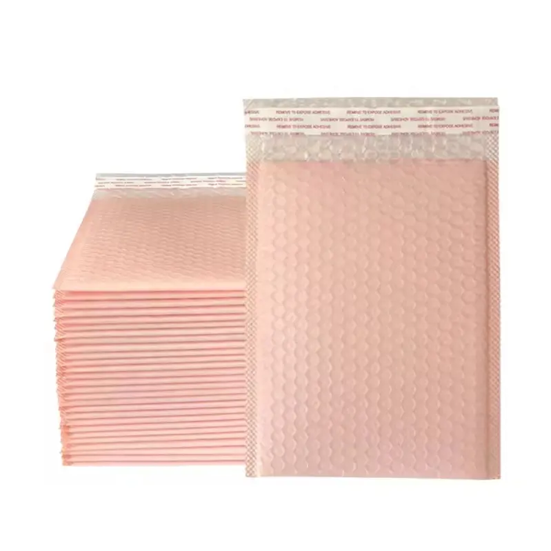 50X60 + 5Cm Bubble Mailer Bedrukt Poly Nude Roze Wrap Gewatteerde Postzak Metallic Bubble Envelop