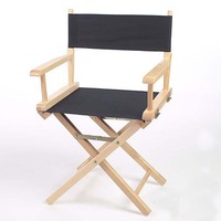 Chaise de réalisateur en bois noir légère et durable, logo personnalisé, chaise pliable professionnelle, écologique, chaise de maquilleur, chambre à coucher, parc