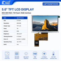 Écran LCD TFT transflectif de 5 pouces, résolution 800*RGB*480, panneau TN, interface RGB à 6 heures, module LCD