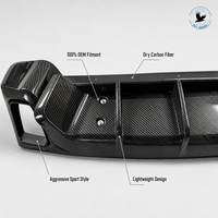 Diffuseur arrière en fibre de carbone sèche style TKT pour Cayenne 9Y0 2024 2025 2026 SUV Coupé – Amélioration du pare-chocs arrière et de l'échappement
