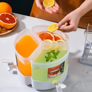 Nouvelle Arrivée Distributeur <span class=keywords><strong>de</strong></span> Boissons Triple 3 en 1 Distributeur <span class=keywords><strong>de</strong></span> Jus Limonade Menthe Transparent avec Robinet - Product Image 5