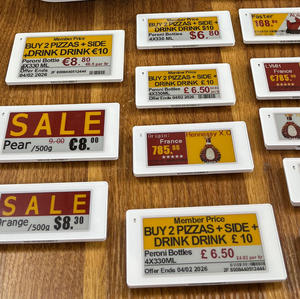 Etiquetas de Precio Digitales con Pantalla de 2.66 Pulgadas, Ble 5.0, Tinta Electrónica, Sistema en la Nube, NFC, ESL, Etiqueta Electrónica para Estantes de Supermercado - Product Image 1