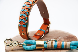 Correa de Paracord de manos libres personalizada, correa de cuero, cuerda de paracord, <span class=keywords><strong>collar</strong></span> de cuerda de escalada, juego para perros y Mascotas - Product Image 3