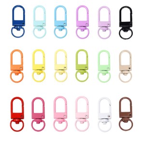 Porte-clés à boucle à ressort en alliage de zinc or et argent pour la fabrication de bracelets, style minimaliste moderne, composant de loquet de porte - Product Image 5