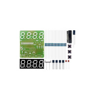Taidacent Kit DIY de carte de circuit imprimé (PCBA) pour horloge numérique LED 4 bits, mini horloge numérique, montre numérique et réveil