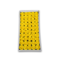 50 pièces de fleurs de savon artisanales de 4,5 cm de diamètre, 3 couches, imperméables, de haute qualité, pour l'intérieur et l'extérieur, en forme de boule, vente en gros