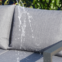 Ensemble de canapés de jardin modernes en aluminium avec chaises longues - Durable, imperméable et antirouille pour salon et hôtel